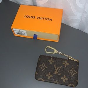 LV style monogram key pouch